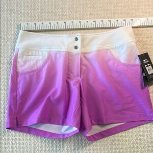 Slazenger ladies golf shorts gradient lilac/white, hydro dry technology, comfort